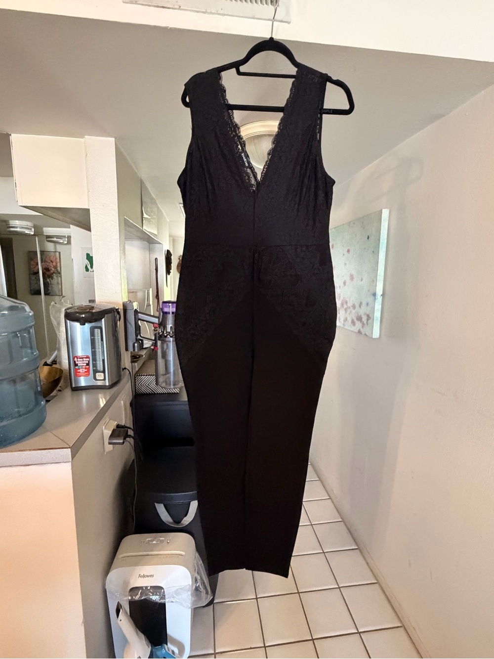 bebe NEW Bebe Black Lace Jumpsuit – XL – NWT